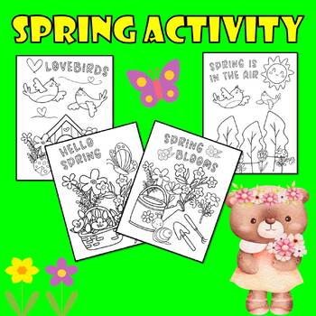 Preview of Welcome SPRING COLORING PAGES Worksheets