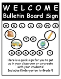Welcome Sign | Bulletin Board | Door Sign | Back to School