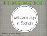 Welcome Sign in Spanish