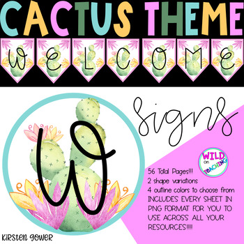 Preview of Welcome Signs - CACTUS THEME