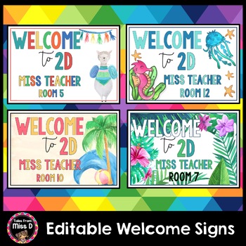 Preview of Welcome Signs EDITABLE