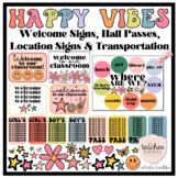 Welcome Signs, Hallway Passes, & Locations | RETRO HAPPY V