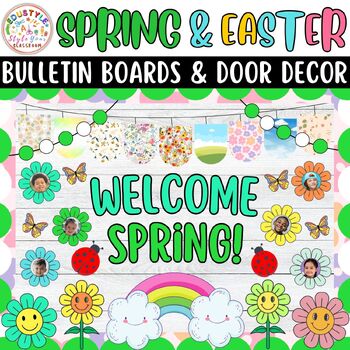 Preview of Welcome Spring!: Spring And Easter Bulletin Boards And Door Decor Kits | March