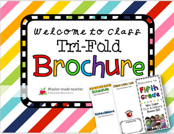 Preview of Welcome Students Tri-fold Brochure for Parents and Students {Editable}