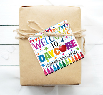 Welcome To Daycare Gift Tag, First Day Of Daycare, Students New School Year