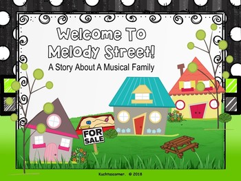 Preview of Welcome To Melody Street: An Interactive Story About A Musical Family - PPT Ed.