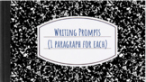 Welcome Writing Prompts