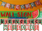 Watermelon Welcome sign Classroom decor Banners Pennant En