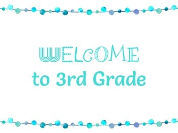 Image result for welcome to 3rd grade