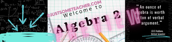 Preview of Welcome to Algebra 2 - Google Classroom Banner Header - ANIMATED!