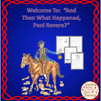 Preview of And Then What Happened Paul Revere Novel Study