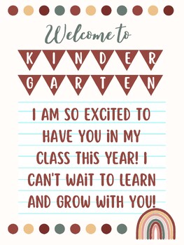 Preview of Welcome to Class Greeting Cards (Boho Theme Set)