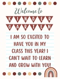 Welcome to Class Greeting Cards (Boho Theme Set)