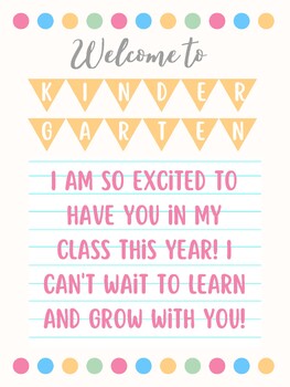 Preview of Welcome to Class Greeting Cards (Grades K-5)