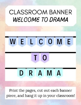 Preview of Welcome to Drama: Classroom Banner