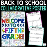 Welcome to Fifth Grade Collaborative Poster | Back To Scho