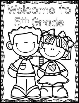 Welcome to Fifth Grade Coloring Sheet - English and Spanish | TpT