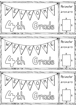 Welcome to Fourth Grade Coloring Page Bookmarks Bulletin