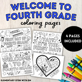 Welcome to Fourth Grade Coloring Pages (Coloring Sheet, Ba