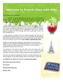 Welcome to French Class Newsletter