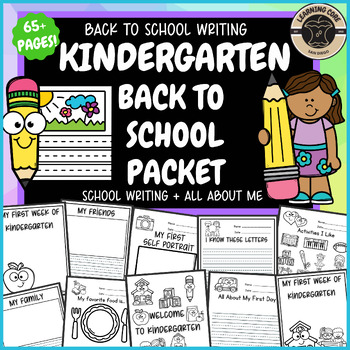 Welcome to Kindergarten Back to School Writing for First Month of ...