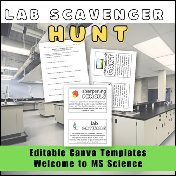 Preview of Welcome to MS Science: Laboratory Scavenger Hunt