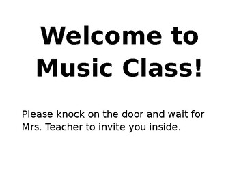 Preview of Welcome to Music Class Poster/Sign FREE