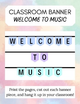 Preview of Welcome to Music: Classroom Banner
