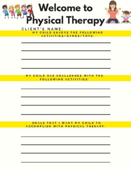 Preview of Welcome to Physical Therapy: Early Intervention