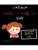 Welcome to Pre-K Back to School Night Cards