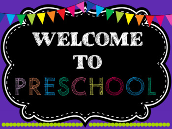 Welcome to Preschool Signs and Posters - Freebie by The Lotus Pond