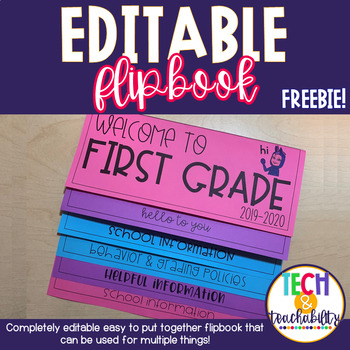 Preview of Editable Flipbook! *FREEBIE*
