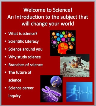 Preview of Welcome to Science - A subject introduction and overview