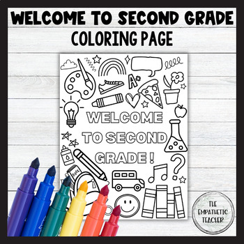 welcome to 2nd grade coloring pages