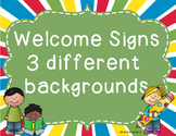 Welcome to Signs posters - 3 backgrounds - Freebie