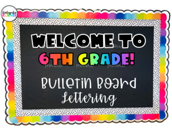 Bulletin Board Letters: Black with Rainbow Gradient Border – Art with Mrs.  Nguyen