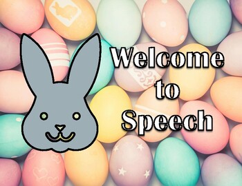 Preview of Welcome to Speech Therapy Holiday Themed Signs for Easter, Halloween, Christmas