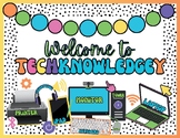 Welcome to TechKNOWLEDGEy | Bulletin Board Set {Bright Rainbow}