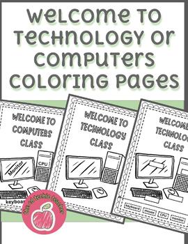 Preview of Welcome to Technology/Computers Coloring Pages