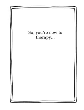 Preview of Welcome to Therapy Packet