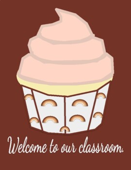 Welcome to our Classroom Cupcake by Black Girl in the Library | TPT