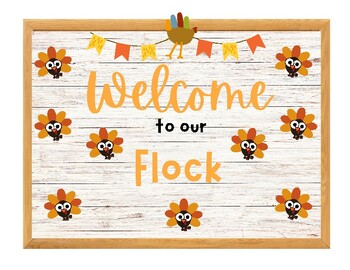 WELCOME TO THE FLOCK! Flamingo Bulletin Board Letters by Swati Sharma
