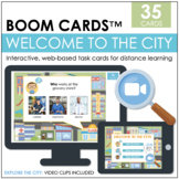 Welcome to the City: WH- Questions BOOM CARDS™
