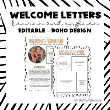 Preview of Welcome to the Classroom Welcome Letter - English and French