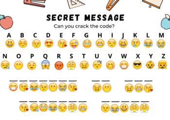Preview of Welcome to the English Class Secret Code (Emojis)