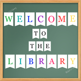 Welcome to the Library Flag Banner Digital Download | Edit