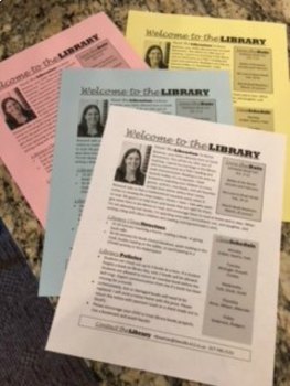 Preview of Welcome to the Library Printable (editable)