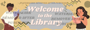Preview of Welcome to the Library banner 10 x 30 inches