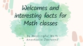 Free 20 Welcomes, quotes and interesting facts about Math 