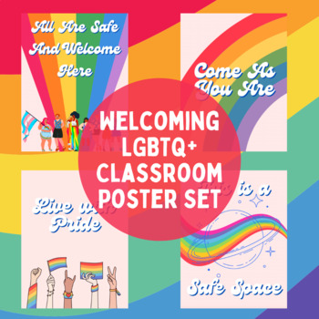Preview of Welcoming LGBTQ+ Classroom Poster Set